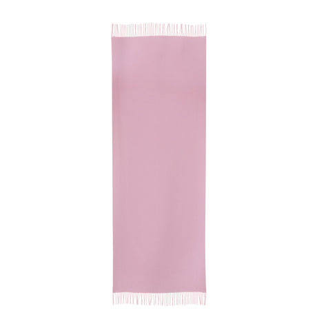 Women's plain pashmina shawl in pale pink, flat lay of the full lenght