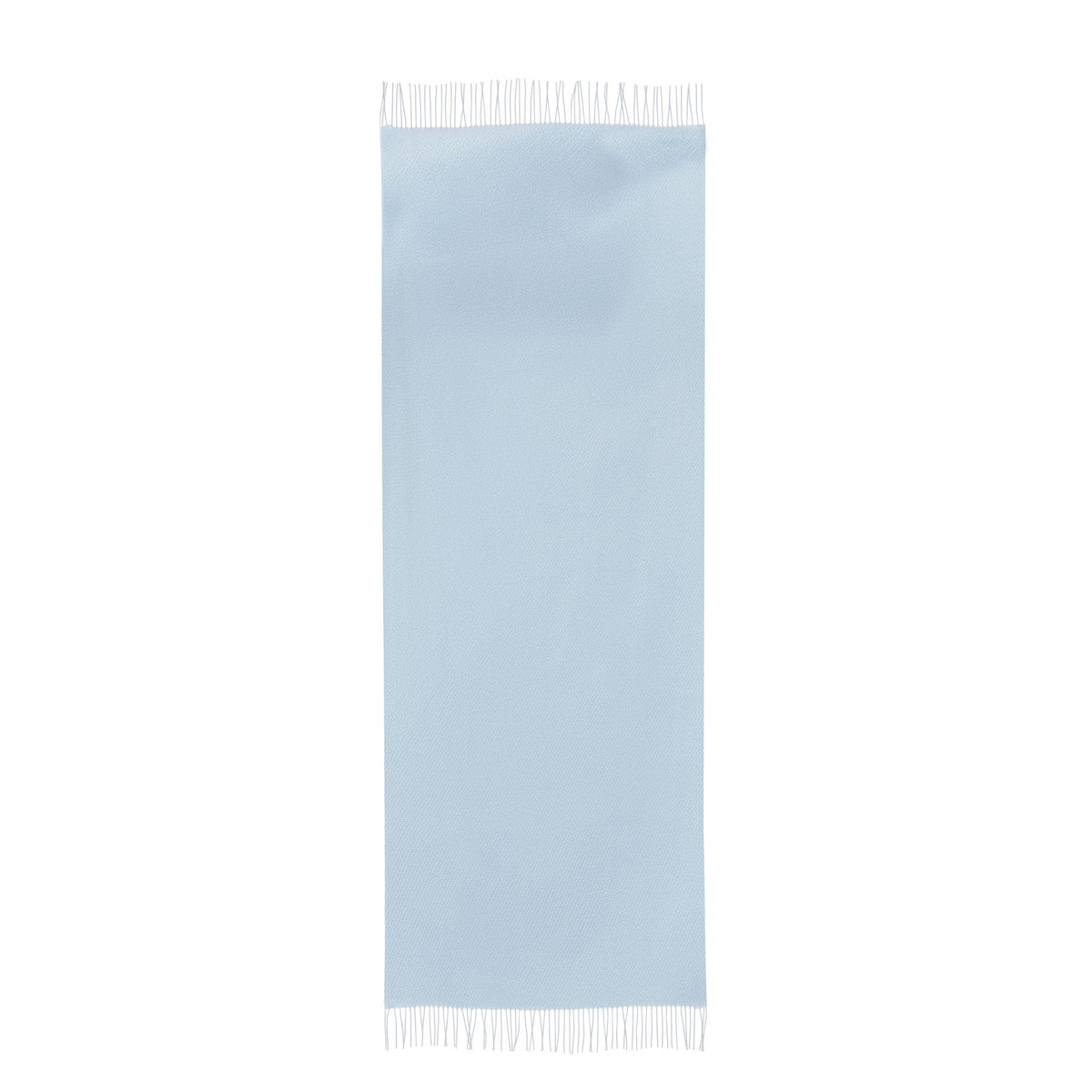 Women's plain pashmina shawl in pale blue, full length 