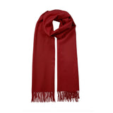 Women's plain pashmina shawl in burgundy