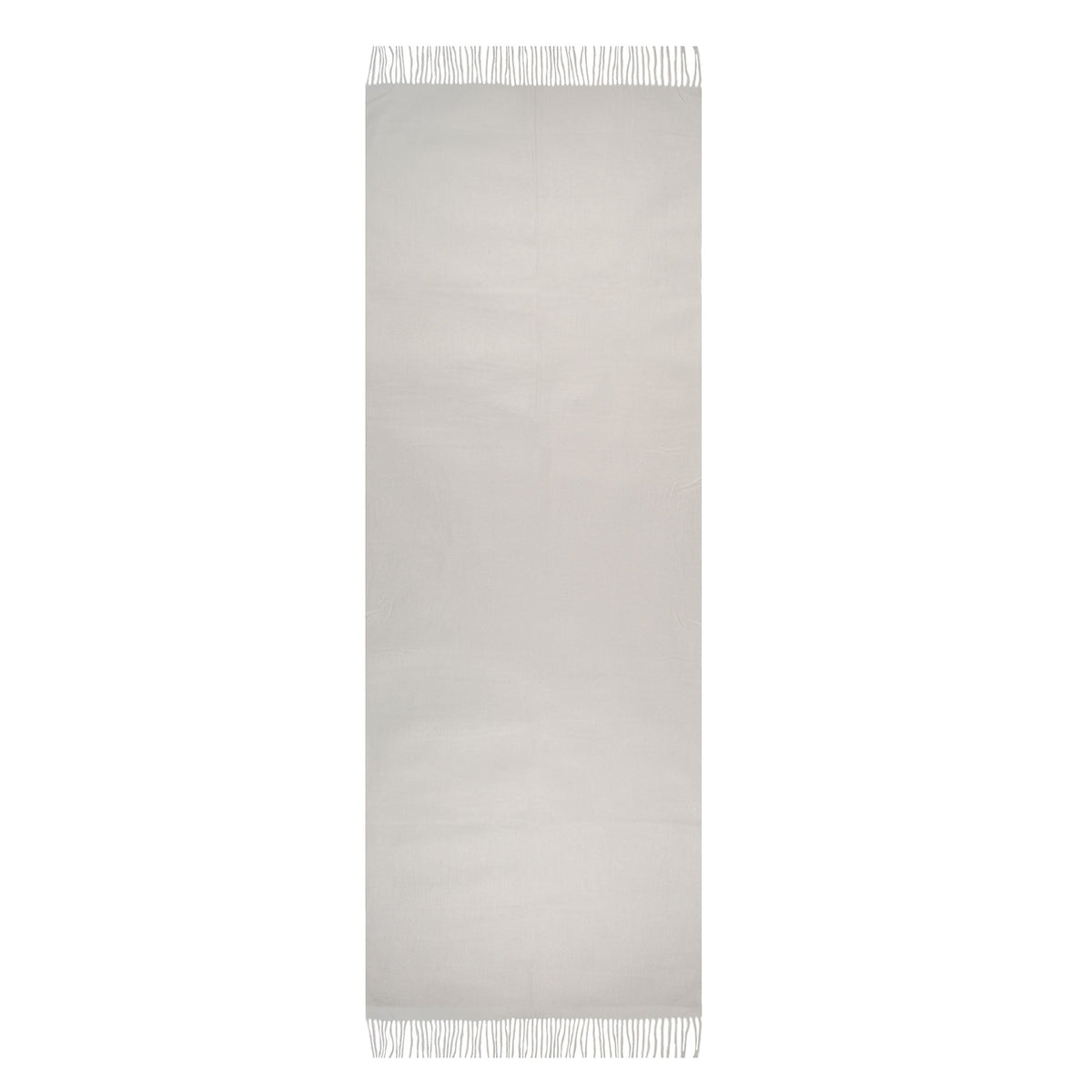 Women's plain pashmina shawl with tassels silver length