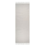 Women's plain pashmina shawl with tassels silver length