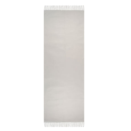 Women's plain pashmina shawl with tassels silver length
