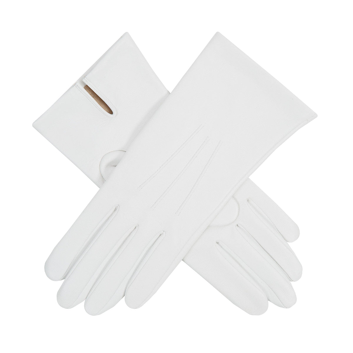 women's pearl lined lines leather gloves