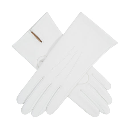 women's pearl lined lines leather gloves