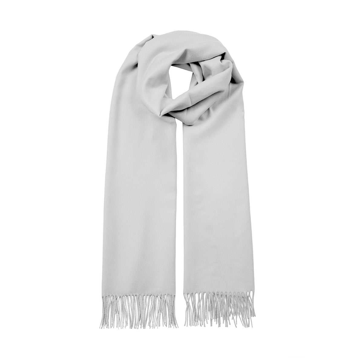 Women's pashmina shawl in silver with loop