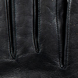 DENTS Isabelle women’s cashmere-lined leather gloves in black – finger detail