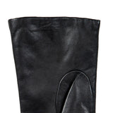 DENTS Isabelle women’s cashmere-lined leather gloves in black – left cuff
