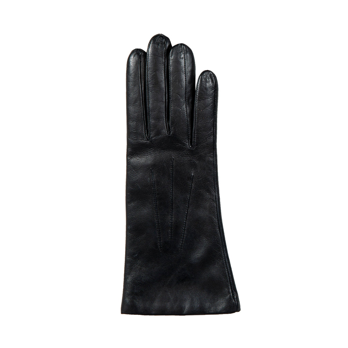 DENTS Isabelle women’s cashmere-lined leather gloves in black – right hand