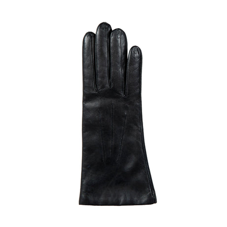 DENTS Isabelle women’s cashmere-lined leather gloves in black – right hand