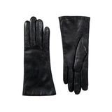 DENTS Isabelle women’s cashmere-lined leather gloves in black – side