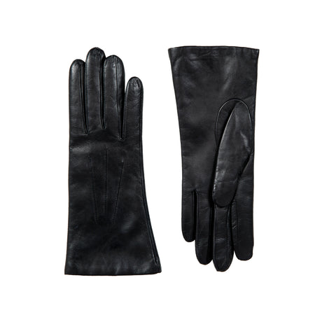 DENTS Isabelle women’s cashmere-lined leather gloves in black – side