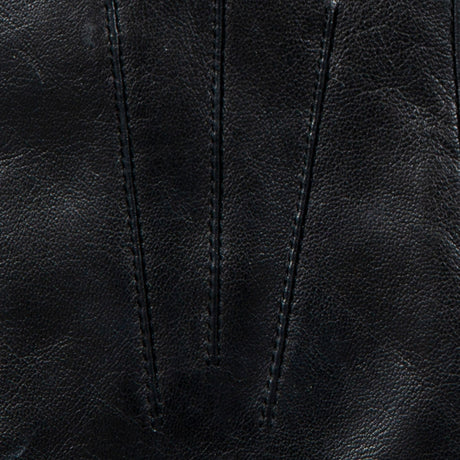 DENTS Isabelle women’s cashmere-lined leather gloves in black – stitching detail