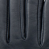 DENTS Isabelle women’s cashmere-lined leather gloves in navy – finger detail