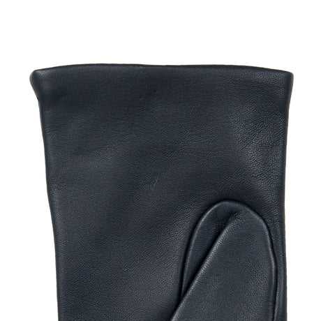 DENTS Isabelle women’s cashmere-lined leather gloves in navy – left cuff