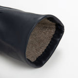DENTS Isabelle women’s cashmere-lined leather gloves in navy – open cuff