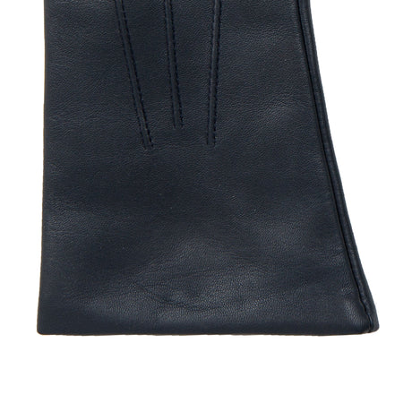 DENTS Isabelle women’s cashmere-lined leather gloves in navy – right cuff
