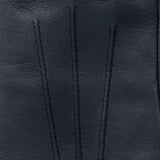 DENTS Isabelle women’s cashmere-lined leather gloves in navy – stitching detail