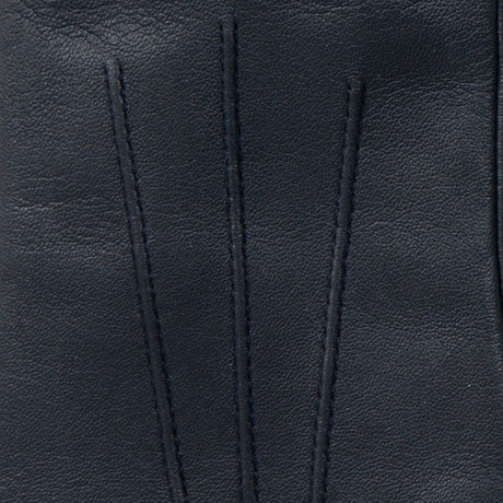 DENTS Isabelle women’s cashmere-lined leather gloves in navy – stitching detail