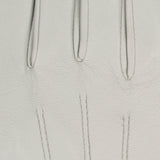 Women's three point leather gloves silver, fingers.