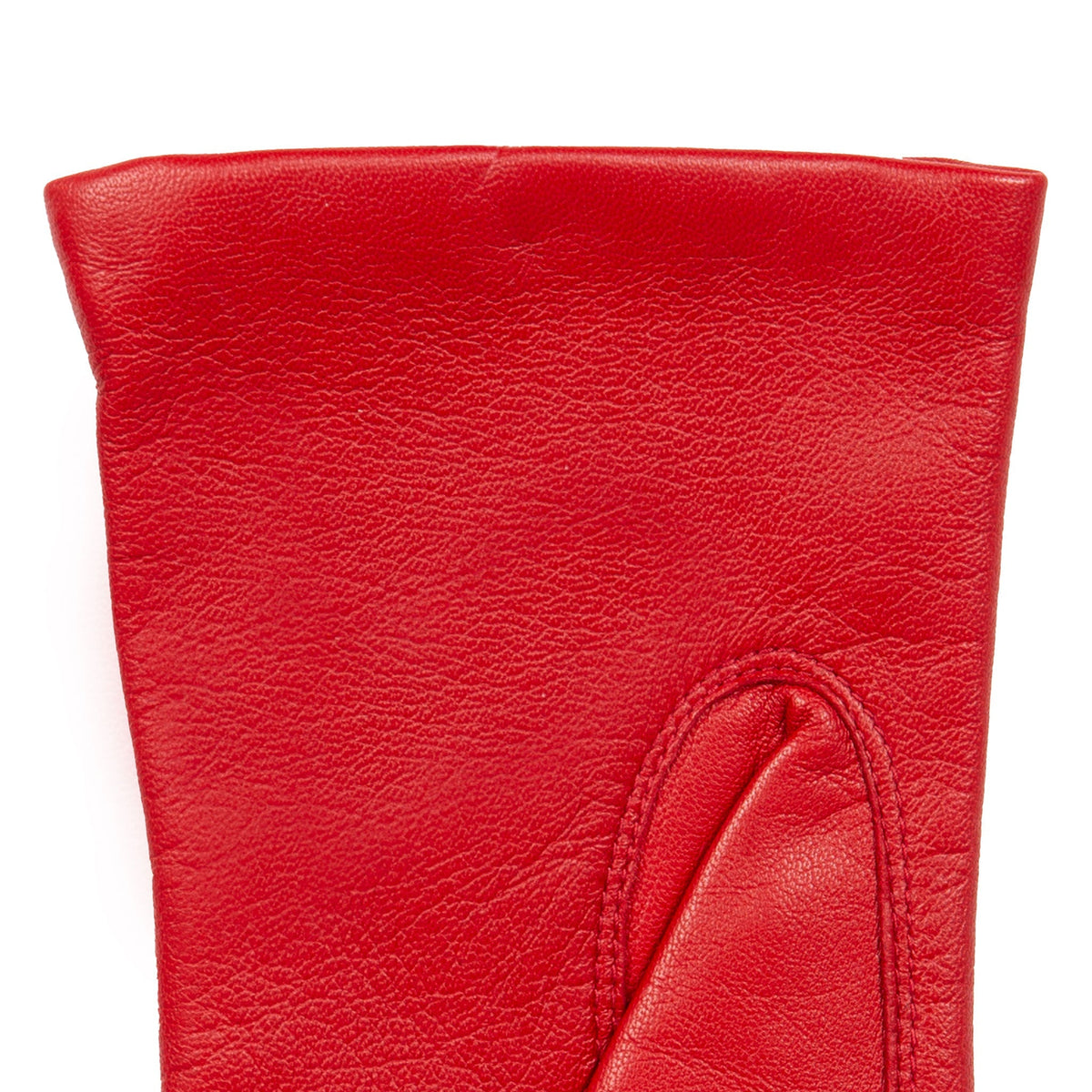 DENTS women’s three-point lined leather gloves in berry – left cuff