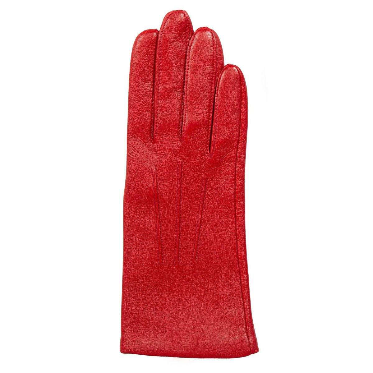 DENTS women’s three-point lined leather gloves in berry – right hand