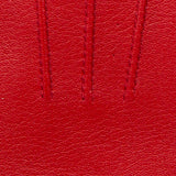 DENTS women’s three-point lined leather gloves in berry – stitching detail