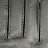 Women's Charcoal Touchscreen Single Point Faux Fur Lined Leather Gloves Fingers