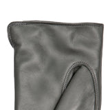 Women's Charcoal Touchscreen Single Point Faux Fur Lined Leather Gloves Left Cuff