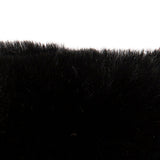 Women's touchscreen velour-lined faux suede gloves with faux fur cuffs in berry/black left cuff