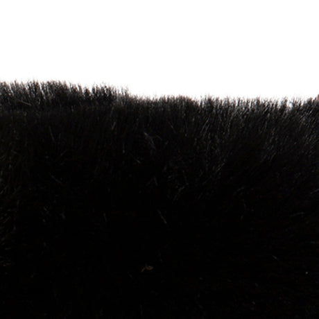Women's touchscreen velour-lined faux suede gloves with faux fur cuffs in berry/black left cuff