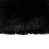 Women's touchscreen velour-lined faux suede gloves with faux fur cuffs in berry/black right cuff