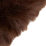 Women's touchscreen velour-lined faux suede gloves with faux fur cuffs in emerald/chocolate closeup