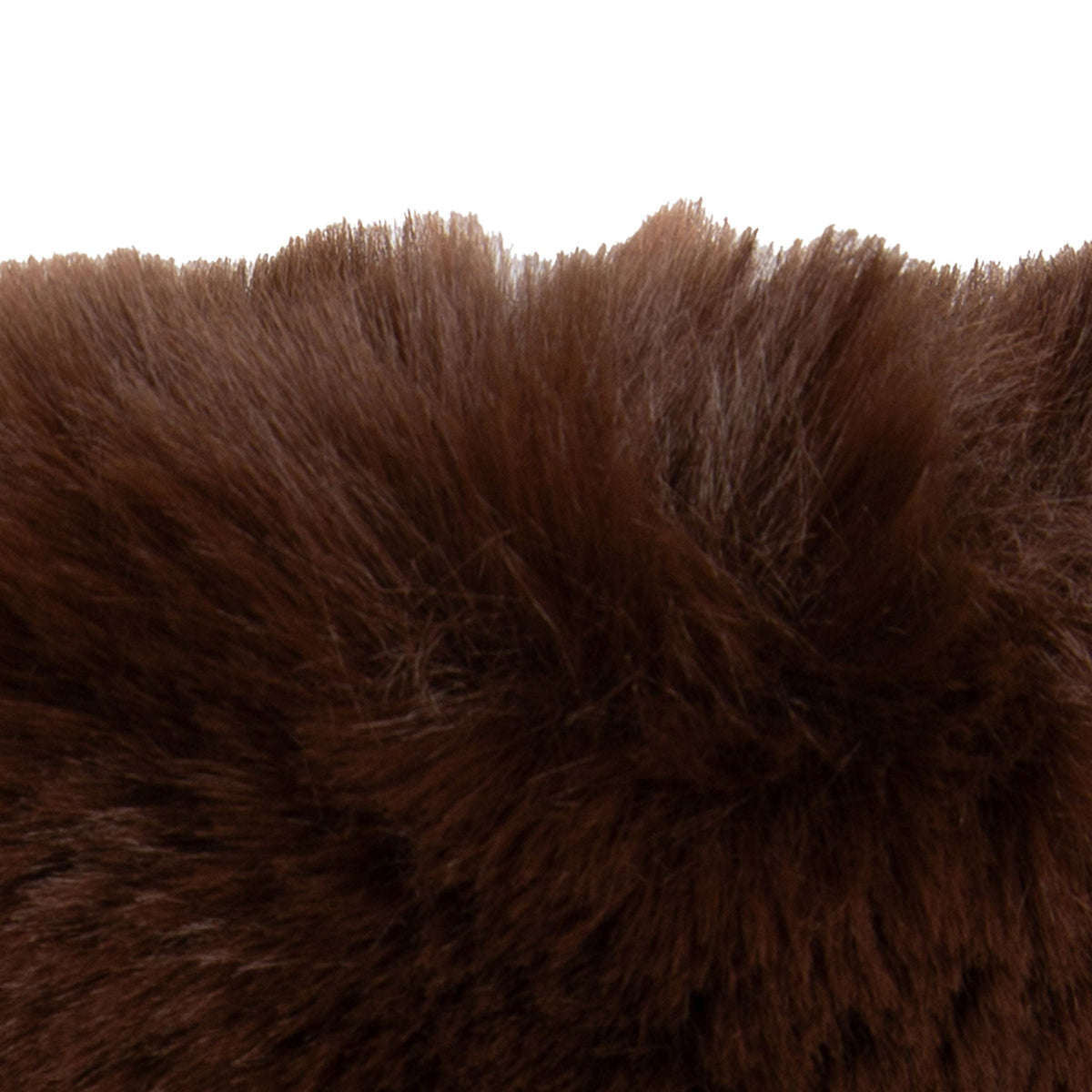 Women's touchscreen velour-lined faux suede gloves with faux fur cuffs in emerald/chocolate left cuff