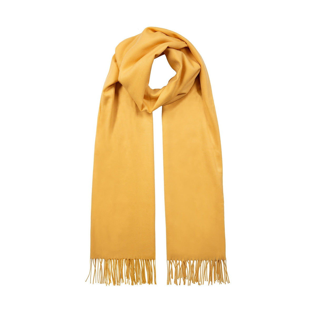 Women's plain pashmina scarf in yellow 