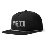 YETI COOLERS Mid Pro Flat Brim Rope Hat – Black