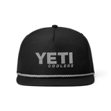 YETI COOLERS Mid Pro Flat Brim Rope Hat – Black