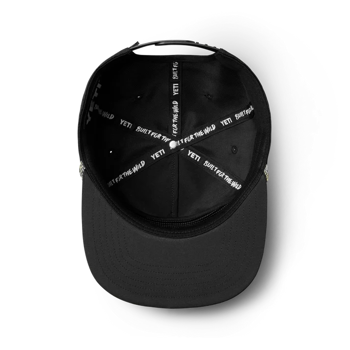 YETI COOLERS Mid Pro Flat Brim Rope Hat – Black