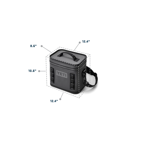YETI Hopper Flip 8 Waterproof Leakproof Fabric Cooler Bag - Charcoal