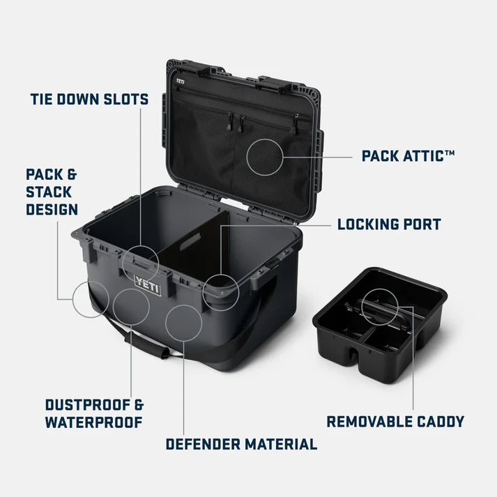 YETI Loadout Gobox 30 Gear Case - Charcoal