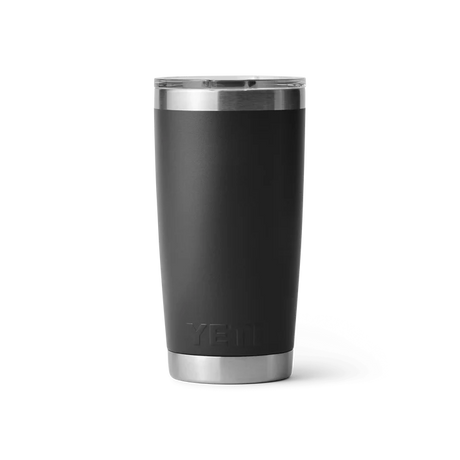 YETI Rambler 20 OZ (591ml) Tumbler With Magslider Lid - Black - back view