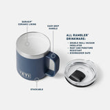 YETI Rambler 10oz (295ml) Stackable Mug with DuraSip™ Ceramic Lining - Features