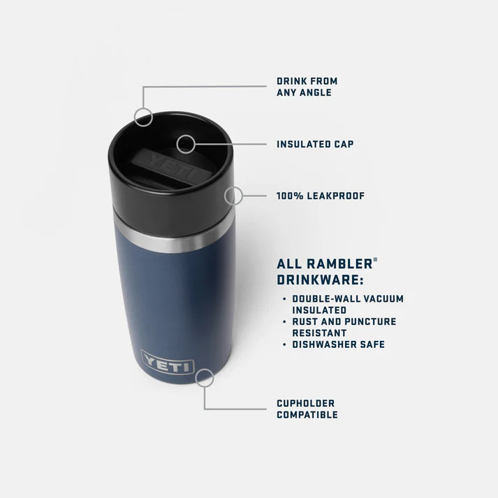 YETI Rambler 12 OZ (354ml) Travel Bottle with Commuter Cap - Features