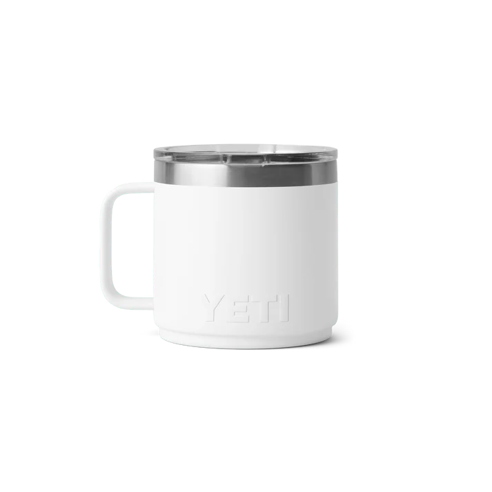 YETI Rambler 14oz (414ml) Stackable Mug with DuraSip™ Ceramic Lining - White
