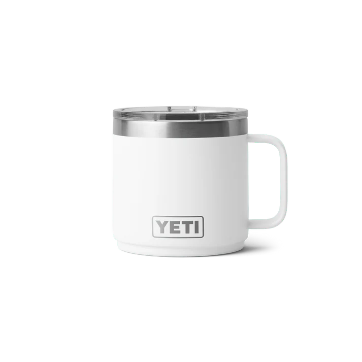 YETI Rambler 14oz (414ml) Stackable Mug with DuraSip™ Ceramic Lining - White
