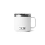 YETI Rambler 14oz (414ml) Stackable Mug with DuraSip™ Ceramic Lining - White