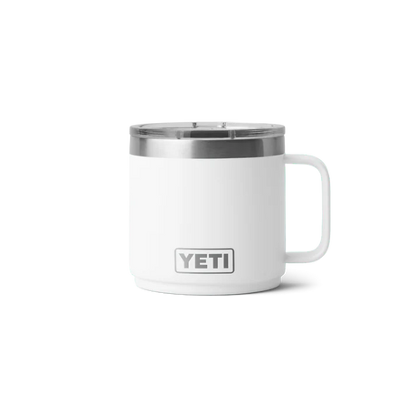 YETI Rambler 14oz (414ml) Stackable Mug with DuraSip™ Ceramic Lining - White