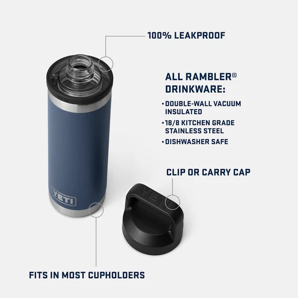 YETI Rambler 18 OZ (532ml) Bottle With Chug Cap - Olive / King Crab