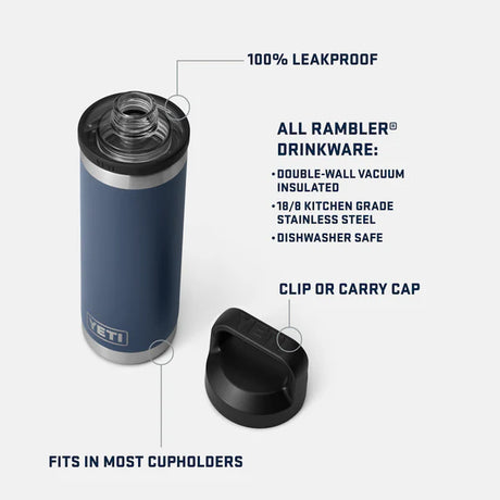 YETI Rambler 18 OZ (532ml) Bottle With Chug Cap - Sea View