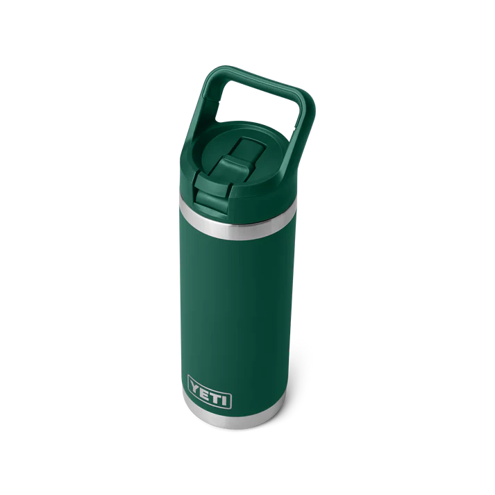 YETI Rambler 18 OZ (532ml) Bottle With Straw Cap - Black Forest Green