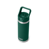 YETI Rambler 18 OZ (532ml) Bottle With Straw Cap - Black Forest Green